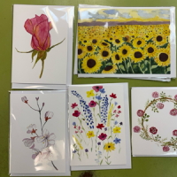 Hand painted cards - Hand painted cards to compliment your flowers